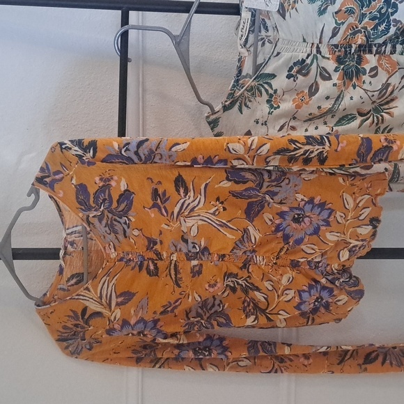 NWT FREE PEOPLE Dreamed of Your  Floral Ruched Long sleeve size medium - Picture 6 of 11